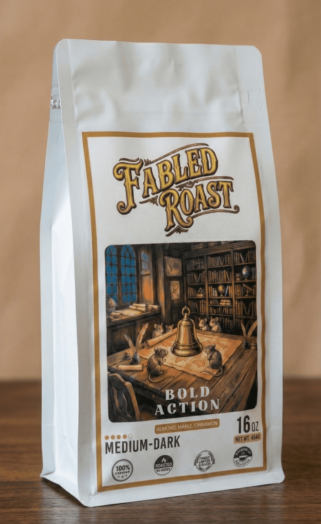 Bold Action Medium-Dark Roast Flavored Coffee | Almond & Maple