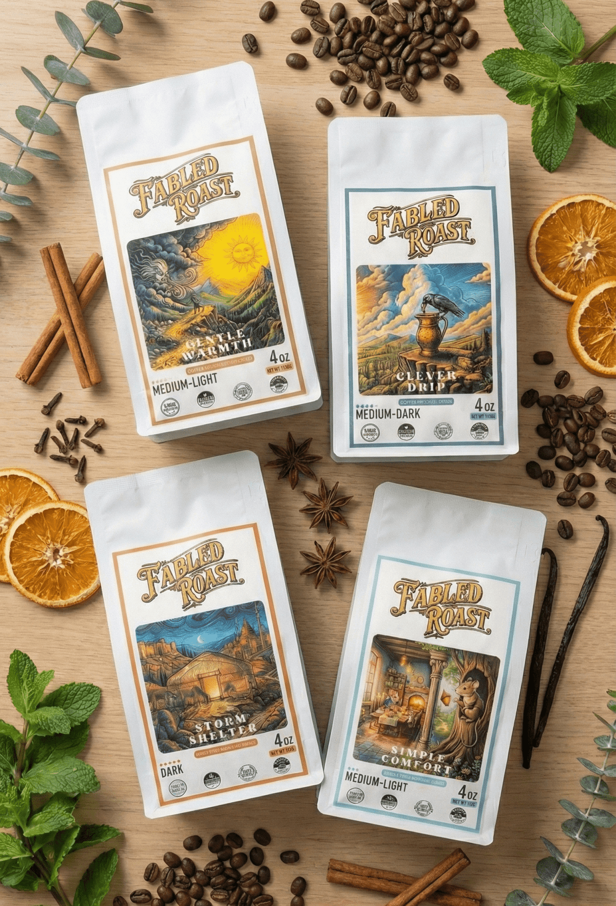 4 Pack Sampler - Fabled Roast