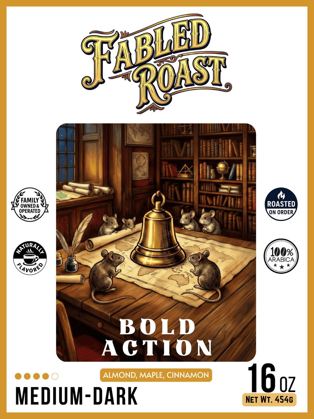 Bold Action | Medium - Dark Roast Sampler | 4 oz - Fabled Roast