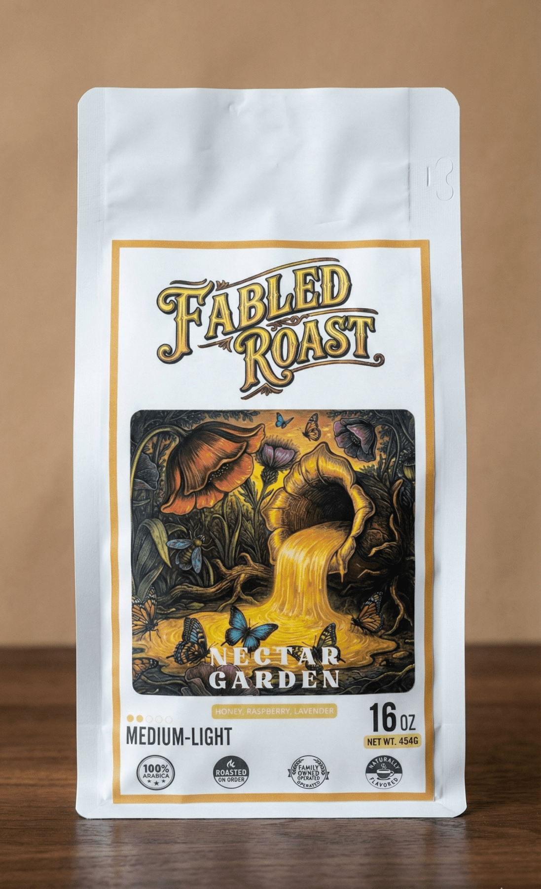 Nectar Garden | Medium - Light Roast Flavored Coffee Blend - Fabled Roast coffee