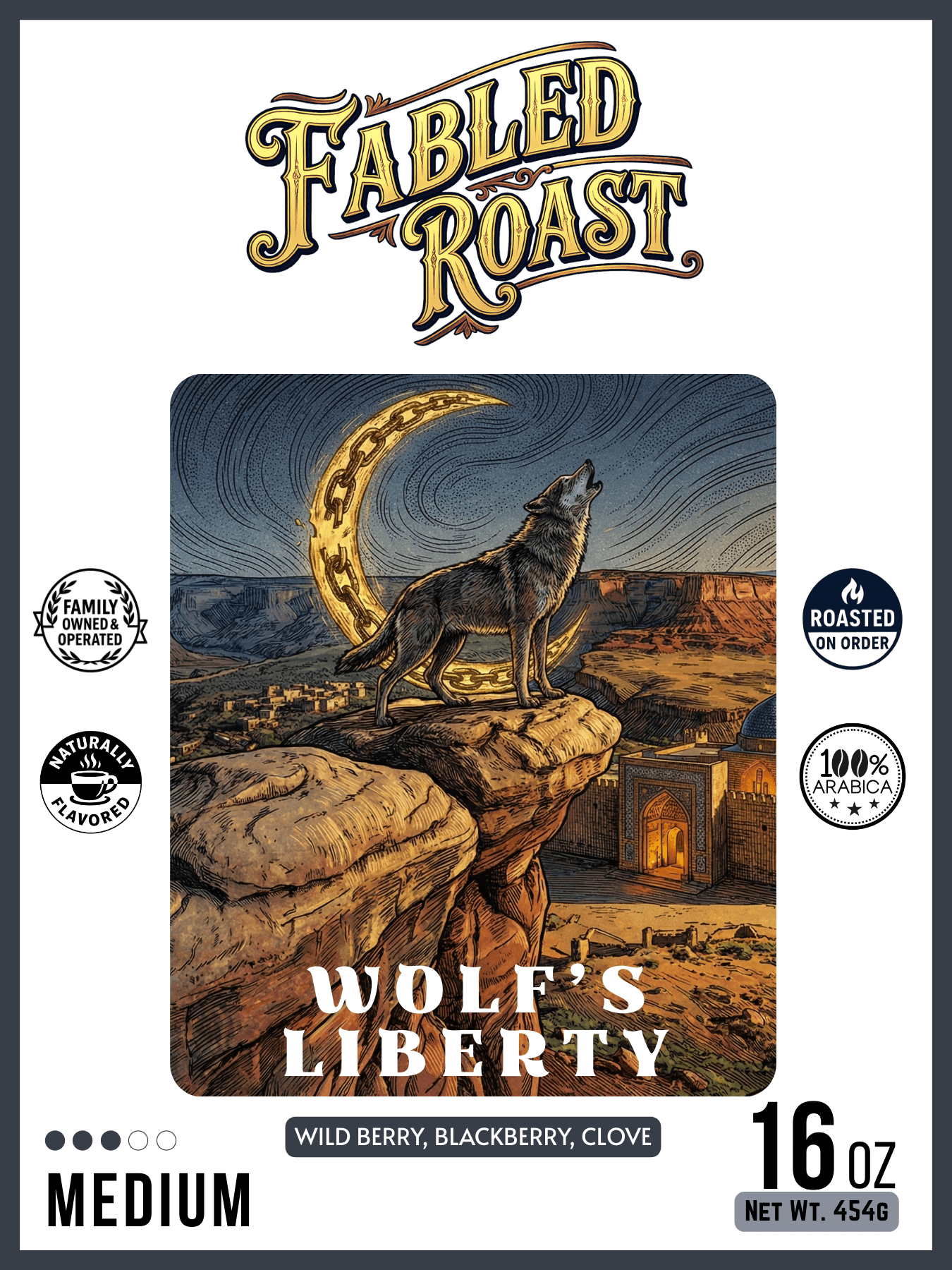 Wolf's Liberty | Medium Roast Sampler | 4 oz - Fabled Roast