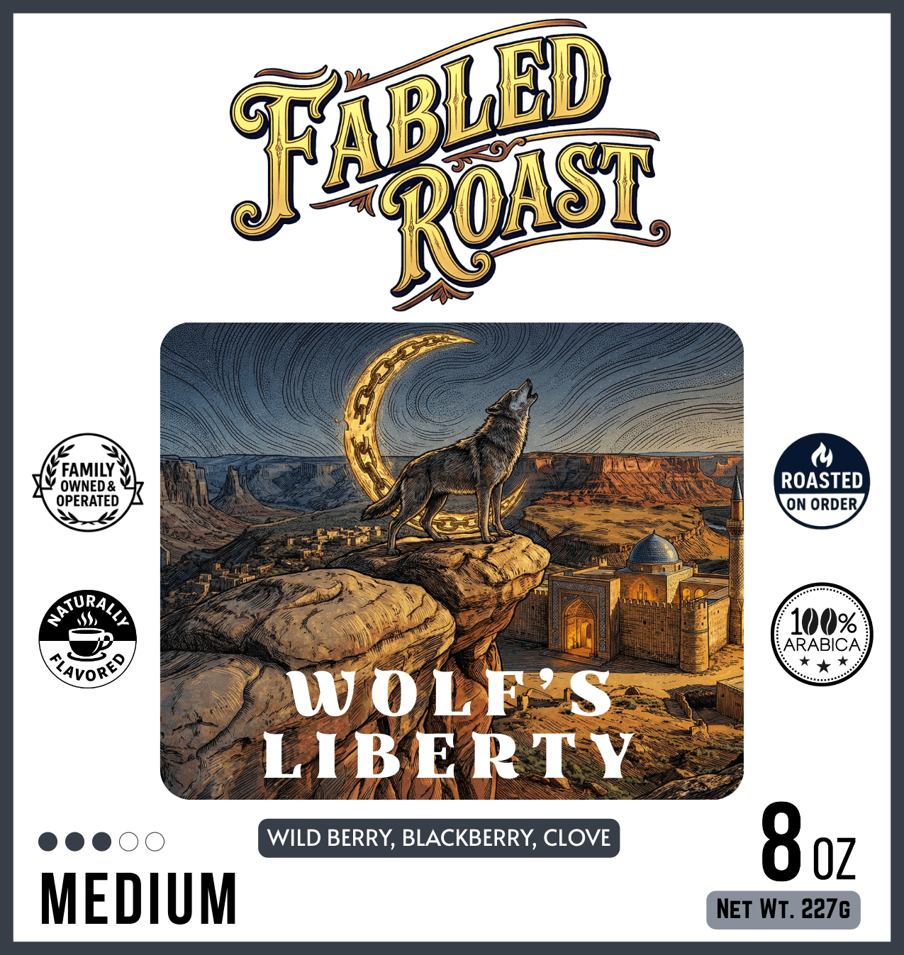 Wolf's Liberty | Medium Roast Sampler | 4 oz - Fabled Roast